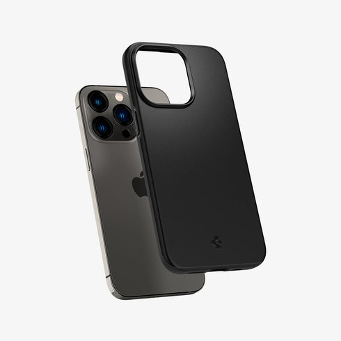 ACS03674 - iPhone 13 Pro Max Case Thin Fit in black showing the back